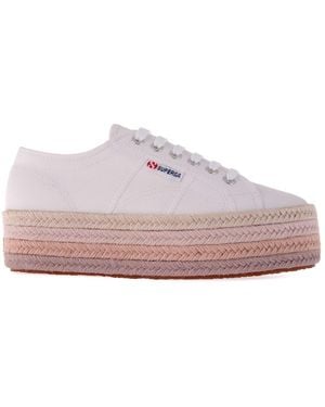 Superga Espadrille Platform Trainers - Purple
