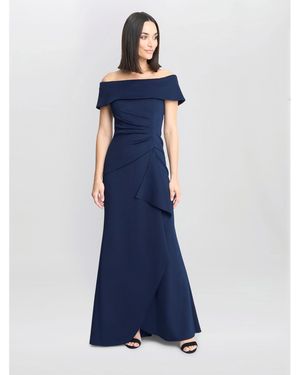 Gina Bacconi Carla Off The Shoulder Maxi Dress - Blue