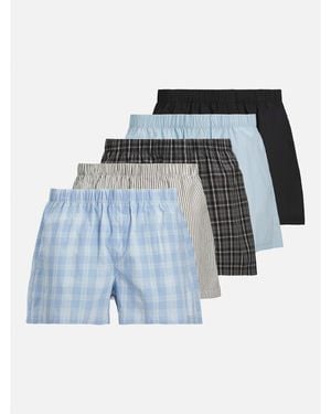 Jack & Jones 5-Pack Milano Woven Boxers - Blue