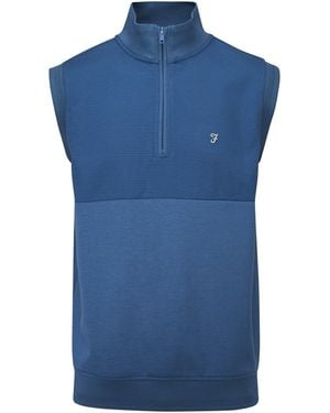 Farah Clint Sleeveless Jumper - Blue