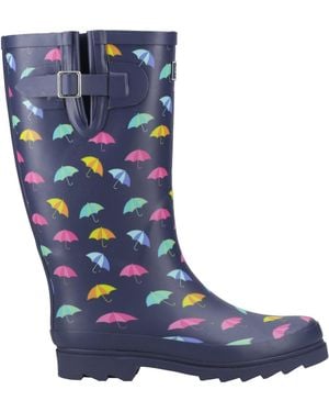Cotswold Cleeve Tall Wellingtons - Blue