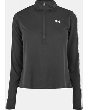 Under Armour Tech Tape Zipped Long-Sleeve Performance Gym Top - Black