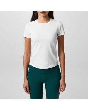 Sweaty Betty Essential Sculpt Short Sleeve Top - White