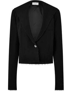 Off-White c/o Virgil Abloh Cropped Viscose Long Sleeve Field Jacket - Black