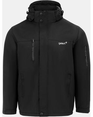 Gelert Fleece Lined Windproof Detachable Hood Parka - Black