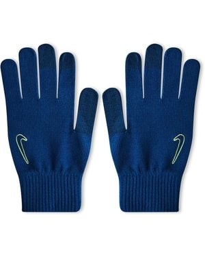 Nike Knitted Tech And Grip Gloves - Blue
