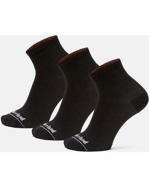 Timberland 3-Pack Core Crew Socks - Black