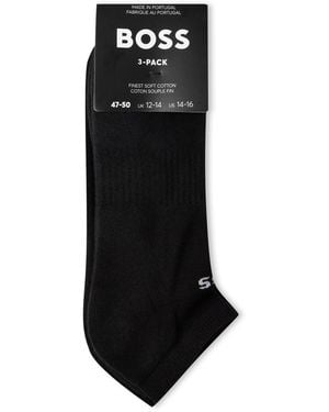 BOSS 3 Pack Trainer Socks - Black