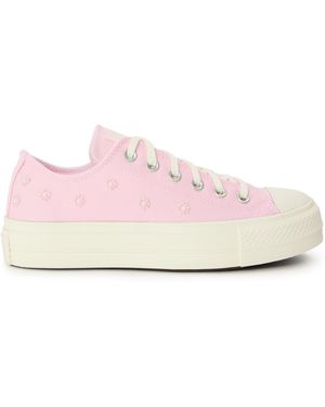 Converse Chuck Taylor All Star Platform Canvas Low Top Shoes - Pink