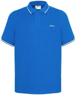 Slazenger 1881 Tipped Polo Shirt - Blue