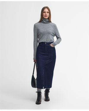 Barbour Cassie Denim Cargo Skirt - Blue