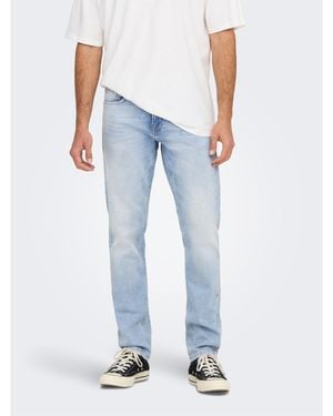 Only & Sons Tai Skinny Tapered Jeans - Blue