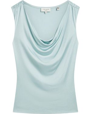 Ted Baker Cowl Neck Sleeveless Top - Blue