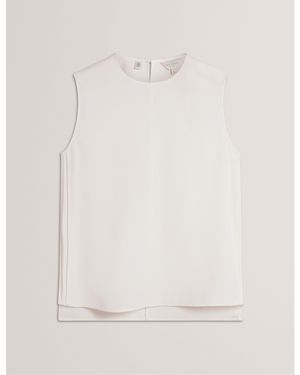 Ted Baker Woven Sleeveless Shirt - White