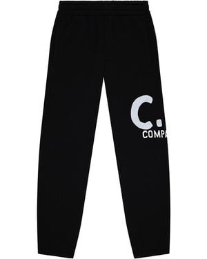 C.P. Company Print Logo Jogger - Black