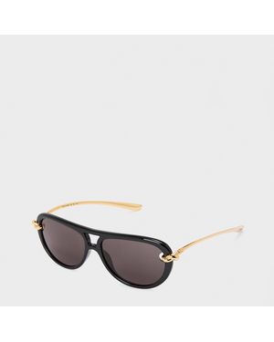 Bottega Veneta Bv1418S Aviator Sunglasses - Grey