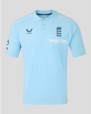 Castore 26/27 England Cricket Polo Shirt - Blue