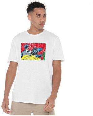 Dc Comics Bat Slap Cotton T-Shirt - White