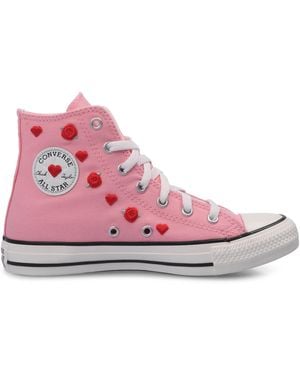 Converse Chuck Taylor All Star Canvas High-Top Trainers - Pink