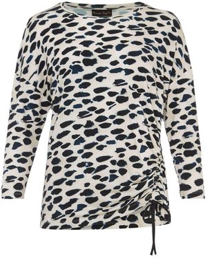 Phase Eight Bonnie Printed Top - Black