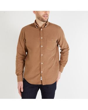 Eden Park Plain Velvet Shirt - Natural