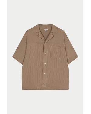 The Couture Club Patterned Short Sleeve Shirt - Natural