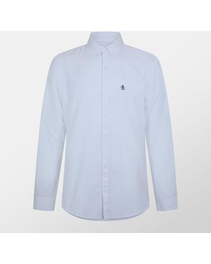 Original Penguin Long Sleeve Oxford Shirt - Blue