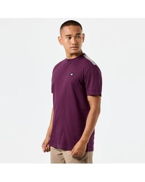 Weekend Offender Diaz Check Detail T-Shirt - Purple