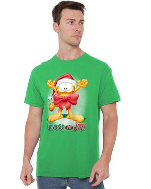 Garfield Unwrap The Joy! T Shirt Kelly - Green