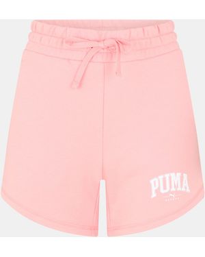 PUMA High Waist Woven Tracksuit Shorts - Pink