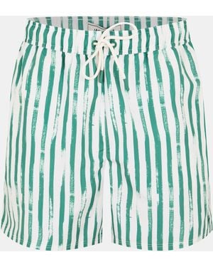 Jack Wills Stripe Swim Shorts - Green