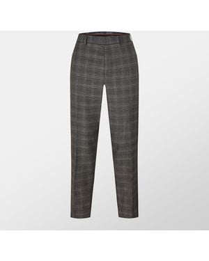Ted Baker Heritage Check Suit Trousers - Grey
