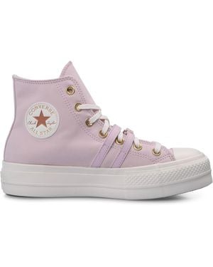 Converse Chuck Taylor All Star Lif Canvas High-Top Trainers - Purple