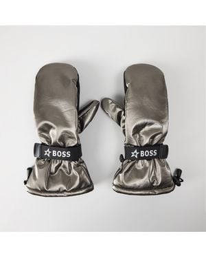 BOSS Insulated Waterproof Ergonomic Ski Gloves - Grey