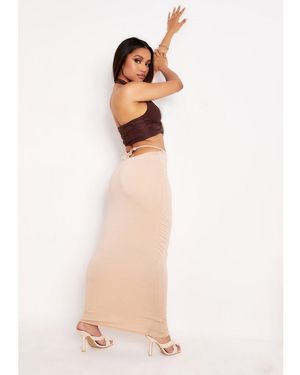 Missy Empire Thong Back Maxi Skirt - White