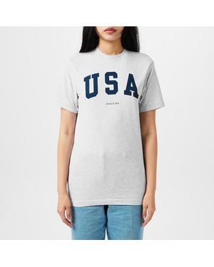 Sporty & Rich Usa Varsity T-Shirt - Blue