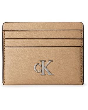 Calvin Klein Minimal Monogram Cardcase 6Cc - Natural