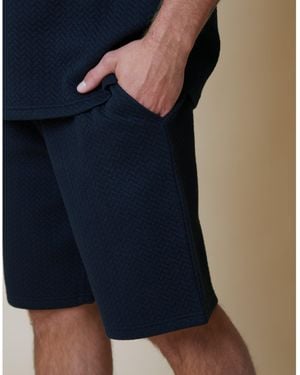 Threadbare Fleece Jogger Shorts - Blue