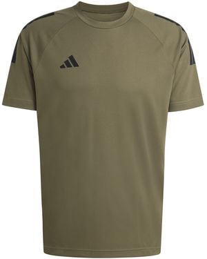 adidas Classic 3 Stripe Sereno T-Shirt - Green