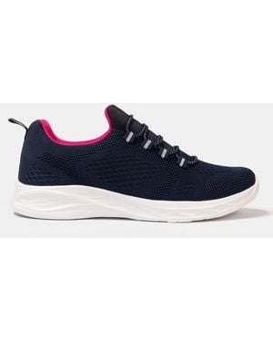 Donnay Knit Runner Slip On Trainers - Blue