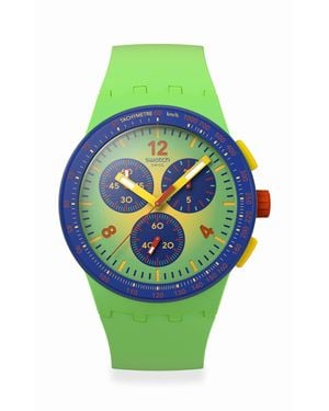 Swatch Adults Analogue Quartz Watch - Green