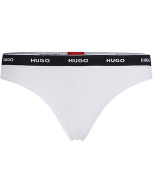 HUGO Regular Rise Thong - Black