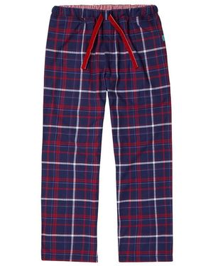 Lounge Ladies Organic Brushed Cotton Lounge Trousers - Blue