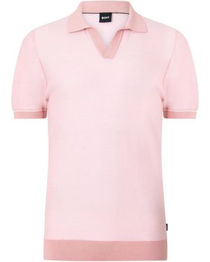 BOSS Short Sleeve Polo Shirt - Pink