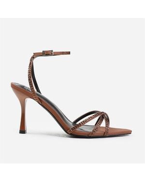 Where's That From Eben Cross Over Strap With Gem Detailing Heels - Multicolour