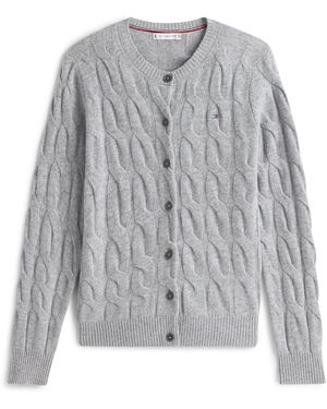Tommy Hilfiger Cable Cardigan - Grey