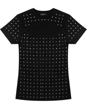 Biba Sparkle Regular Fit T-Shirt - Black