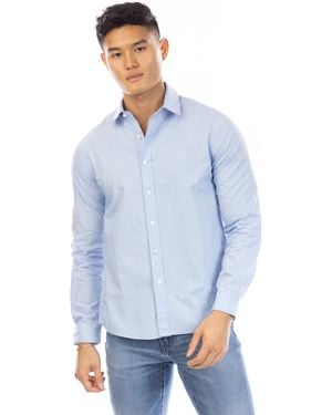 Peter Werth Long Sleeve Plain Shirt - Blue