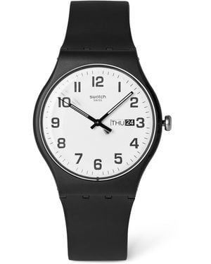 Swatch Core Analogue Quartz Watch - Black