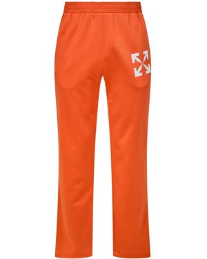 Off-White c/o Virgil Abloh Single Arrow Slim Track Bottoms, Iconic Arrows Logo Trackpant - Orange